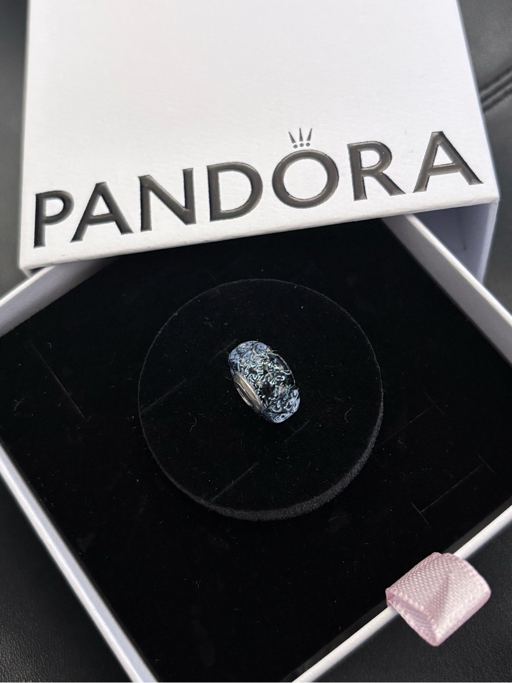 Pandora Clear Faceted Crystal Silver-Core Charm - Picture 2 of 2